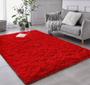 Imagem de Tapete Sala Felpudo Peludo Vermelho 200 X 240 Cm