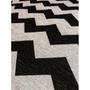 Imagem de Tapete Sala Geometrico Zigzag 100X150 Cm Lavavel Preto Prata