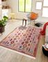 Imagem de Tapete Sala Indiano Kilim 350x240 Sem Pelo Antiderrapante Colors Dupla Face