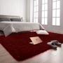 Imagem de tapete sala quarto peludo felpudo fofinho 200x300cm Vermelho Casen
