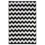 Imagem de Tapete Sala Sem Pelo Zigzag Preto E Prata 250X300 Cm Chevron