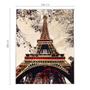 Imagem de Tapete Torre Eiffel  Retangular Veludo 198x300 cm Creme