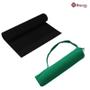 Imagem de Tapete Yoga Premium Black 2,00m - 5mm+Porta Mat Verde Lima