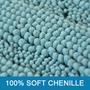 Imagem de Tapetes de banho H.VERSAILTEX Extra Thick Chenille listrados Aqua Haze