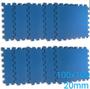 Imagem de Tatame 4 tapetes eva 20mm 100x100 azul Royal yoga, academia, treino