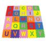 Imagem de Tatame EVA Brinquedo 36 peças Educativo Infantil Alfabeto e Números Quebra Cabeça Infantil