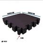 Imagem de Tatame tapete e.v.a. 24 placas preta c/bordas 50x50 10mm