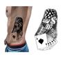 Imagem de Tatuagem Falsa Temporaria Realista - Cartas Poker Baralho 3d