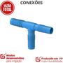 TE Interno Triplo 90 Com Bitola De 1" Azul Durín Imagem de TE Interno Triplo 90 Com Bitola De 1" Azul Durín
