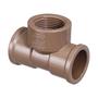 TE Lisa Roscável Marrom Pvc Com Bitola De 25mm X 1/2'' Durín - Durin Imagem de TE Lisa Roscável Marrom Pvc Com Bitola De 25mm X 1/2'' Durín