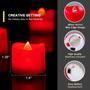 Imagem de Tea Lights Candles Homemory Red, operado por bateria, pacote com 24