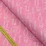 Imagem de Tecido Estampado para Patchwork - Essentials Dentista Fundo Rosa (0,50x1,50)