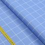 Imagem de Tecido Estampado para Patchwork - Grid : Xadrez Branco com Fundo Azul (0,50x1,40)