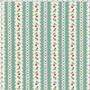 Imagem de Tecido Estampado para Patchwork - Millyta Four Seasons Listrado Verde com Rosas (0,50x1,40)
