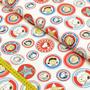 Imagem de Tecido Estampado para Patchwork - Snoopy: Buttons Fundo Branco (0,50x1,50)