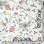 Imagem de Tecido Impermeabilizado Para Sofá e Estofado Astúrias 146 Estampado Flor Folhas Verde Creme Largura 1,40m