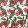 Imagem de Tecido Jacquard Estampado Floral Vermelho - 1.40m de Largura