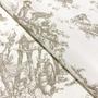 Imagem de Tecido Jacquard Estampado Toile de Jouy Bege - 2,80m de Largura