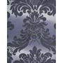 Imagem de Tecido Jacquard Tradicional Medalhão Preto Acinzentado e Prata - 2,80m de Largura
