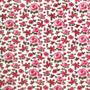 Imagem de Tecido Tricoline Georgia Floral Rosa e Fundo Branco - 1,50m