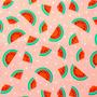 Imagem de Tecido Tricoline para Patchwork Melancia Rosa Claro Corte 1m x 1,50m