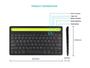 Imagem de Teclado Bluetooth Recarregável Com Suporte Para Tablet Motorola Tab G70