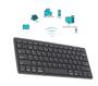 Imagem de Teclado Bluetooth Sem Fio PC Tablet Notebook Celular ABNT2 Preto Android Windows Português