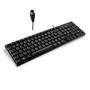 Imagem de Teclado Com Fio Compacto Ps2 Cabo De 130cm Preto Multi Tc298