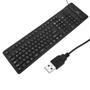 Imagem de Teclado Com Fio Dobrável Emborrachado Usb Notebook Pc Tablet