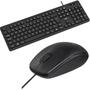 Imagem de Teclado Com Fio Macio Mouse Slim Ambidestro ABNT2 USB Preto