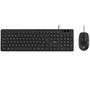 Imagem de Teclado Com Fio Macio Mouse Slim Ambidestro ABNT2 USB Preto
