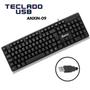 Imagem de Teclado com fio usb basico padrao abnt2 preto