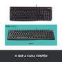 Imagem de Teclado com fio USB Logitech K120 Resistente à Respingos e Layout ABNT2 -920-004423