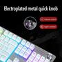 Imagem de Teclado de membrana Gaming Computador de escritório Laptop Iluminado Knob Control 104 Teclas Teclado com fio