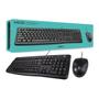 Imagem de Teclado E Mouse Com Fio Logitech Usb Black Mk120