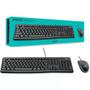 Imagem de Teclado e Mouse Logitech USB MK120 Preto