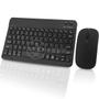 Imagem de Teclado e Mouse Sem Fio A6732 Slim Recarregável Preto Alta Compatibilidade com Bluetooth USB