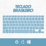 Imagem de Teclado e Mouse sem Fio Azul com Conexão Bluetooth ABNT 1