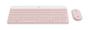 Imagem de Teclado e Mouse sem fio Logitech MK470 Rosa Slim 920-011313