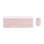 Imagem de Teclado e Mouse Sem fio Logitech MK470, USB, US, com Teclado Numérico, Rose - 920-011313