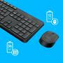 Imagem de Teclado e mouse sem fio mk235 preto logitech