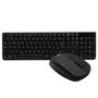 Imagem de Teclado e Mouse Sem Fio OEX Work, Nano USB 2.4GHz, 1200DPI, ABNT2, Preto - TM407