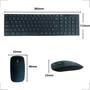 Imagem de Teclado E Mouse Sem Fio Usb Pc Notebook Home Office Preto