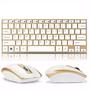 Imagem de Teclado e Mouse Wireless HK-3910 2.4GHz 1600DPI Branco - Xtrad