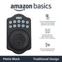 Imagem de Teclado eletrônico Deadbolt Amazon Basics Matte Black, pacote com 6