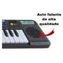 Imagem de Teclado Eletrônico Musical Infantil Pianinho Com Microfone Karaoke 37 Musicas Dia Das Crianças