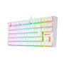 Imagem de Teclado gamer branco redragon mecanico kumara rgb switch preto k552w