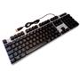 Imagem de Teclado gamer led rgb glow hyper gt ley-84 lehmox branco preto