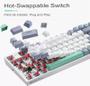 Imagem de Teclado Gamer Machenike K500-B94 Qwerty Red Cor Branco