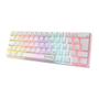 Imagem de Teclado gamer mecanico clanm 60% snow walker branco switches red cabo nylon trancado removivel